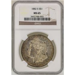 1882-S $1 Morgan Silver Dollar Coin NGC MS65