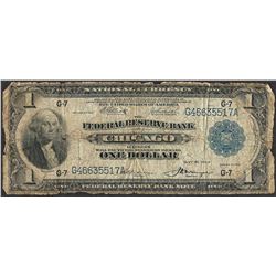 1918 $1 Federal Reserve Bank Note Chicago