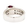 Image 3 : Platinum 2.10 ctw Ruby and Diamond Ring