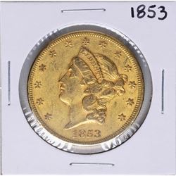 1853 $20 Liberty Head Double Eagle Gold Coin