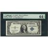 Image 1 : Fancy Serial Number 1935C $1 Silver Certificate Note PMG Choice Uncirculated 64E