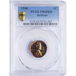 1936 Lincoln Wheat Penny Proof Coin PCGS PR65RD