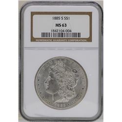 1885-S $1 Morgan Silver Dollar Coin NGC MS63