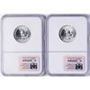 Image 2 : Lot of (2) 1964 & 1964-D Washnigton Quarter Coins NGC Uncirculated Binion Hoard