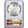 Image 2 : 1922 $1 Peace Silver Dollar Coin NGC MS65 Nice Toning