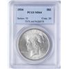 Image 1 : 1934 $1 Peace Silver Dollar Coin PCGS MS64