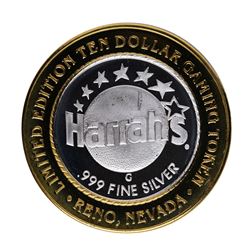 .999 Silver Harrah's Casino Reno, Nevada $10 Casino Limited Edition Gaming Token