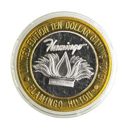 .999 Silver Flamingo Laughlin Nevada $10 Casino Limited Edition Gaming Token