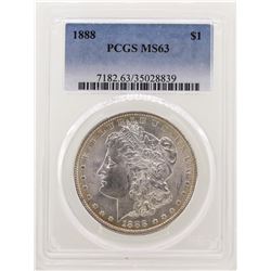 1888 $1 Morgan Silver Dollar Coin PCGS MS63