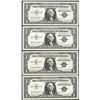 Image 1 : Lot of (4) 1957 $1 Silver Certificate Notes
