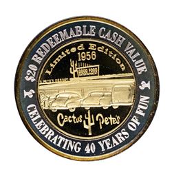 .999 Silver Cactus Pete's Jackpot, Nevada $20 Casino Limited Edition Gaming Toke
