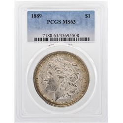 1889 $1 Morgan Silver Dollar Coin PCGS MS63