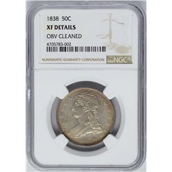 1838 Capped Bust Half Dollar Coin NGC XF Details