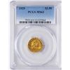 Image 1 : 1929 $2 1/2 Indian Head Quarter Eagle Gold Coin PCGS MS63