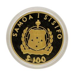 1987 Australia $100 Western Samoa America's Cup Gold Coin