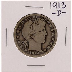 1913-D Barber Half Dollar Coin