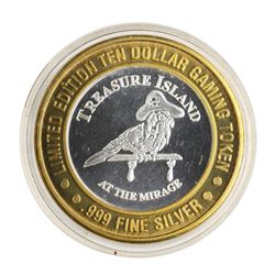 .999 Silver Treasure Island Las Vegas, Nevada $10 Casino Limited Edition Gaming