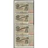 Image 1 : Uncut Sheet of (4) State of Louisiana Baby Bond Obsolete Notes
