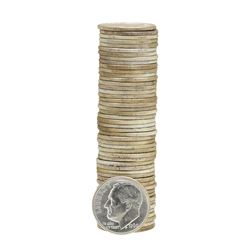 Roll of (50) 1960 Brilliant Uncirculated Roosevelt Dimes