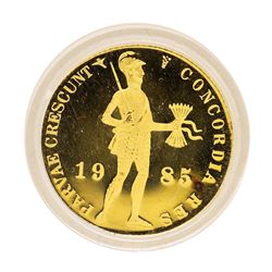 1985 Netherland Ducat Proof Gold Coin