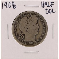 1908 Barber Liberty Head Half Dollar Coin