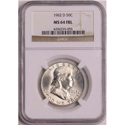 1962-D Franklin Half Dollar Coin NGC MS64FBL