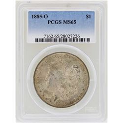 1885-O $1 Morgan Silver Dollar Coin PCGS MS65