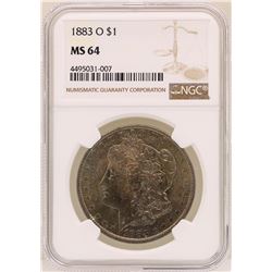 1883-O $1 Morgan Silver Dollar Coin NGC MS64 Great Toning