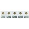 Image 2 : Lot of (5) 2007-P George Washington Presidential Dollar Coins NGC BU FDOI