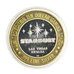 .999 Silver Stardust Resort Las Vegas, Nevada $10 Casino Limited Edition Gaming