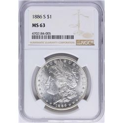 1886-S $1 Morgan Silver Dollar Coin NGC MS63