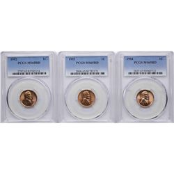 Lot of 1952-1954 Lincoln Wheat Cent Coins PCGS MS65RD