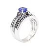 Image 4 : 14KT White Gold 1.81 ctw Sapphire and Diamond Ring
