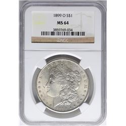 1899-O $1 Morgan Silver Dollar Coin NGC MS64