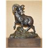 Image 1 : Bronze sculpture depiction of a bighorn sheep ram, entitled, “The Vanishing”, is engraved as “Number
