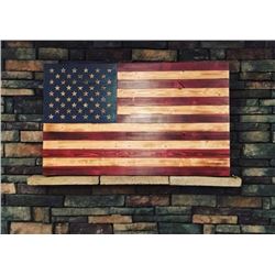 Wooden USA Flag