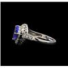 Image 3 : 18KT White Gold 1.72 ctw Tanzanite and Diamond Ring