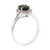 Image 4 : 1.64 ctw Tsavorite Garnet And Diamond Ring - 14KT White Gold
