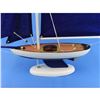 Image 5 : Wooden Bermuda Sloop Dark Blue Model Sailboat Decoration 17"