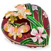 Faberge Inspired 6.5" Valentine's Love Heart with Butterfly Jewelry Box
