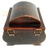 Image 2 : Leather Covered Tea Caddy