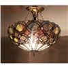 Image 3 : "PRISMA" Tiffany-style 2 Light Semi-flush Ceiling Fixture 16" Shade