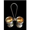 Image 5 : 19thc Sterling Embossed Roses Double Salt Cellar
