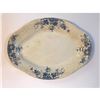 Image 1 : Large English Victorian Thomas Hughes & Son Flow Blue Platter