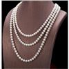50" Aaa 7-8mm Aaa Natural South Sea White Pearl Necklace 14k Gold Clasp