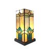 GREGORY Tiffany-glass Accent Pedestal 1 Light Mission table lamp 11" Tall