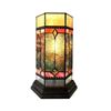 NEILSON Tiffany-glass Accent Pedestal 1 Light Mission table lamp 14" Tall