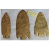 3 Large Arrowhead Spear Points