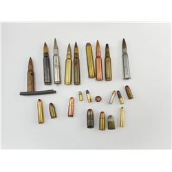 ASSORTED AMMO INCLUDING 22 AQUILA SNIPER, 22 WMR, 7.62 X25, 32  S&W, 44 BULLDOG