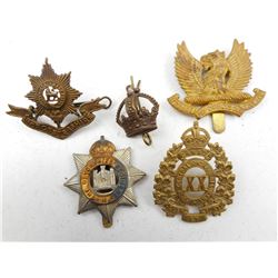 CANADIAN/BRITISH CAP BADGES